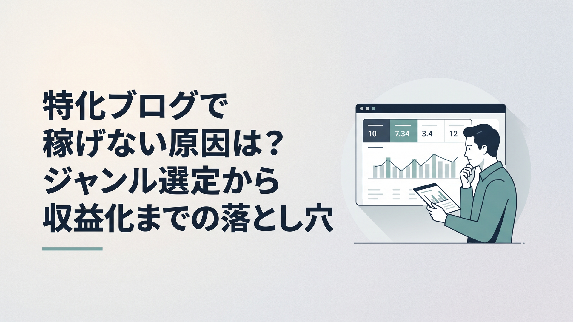 Search Consoleの数字を見ながら特化ブログが稼げない原因を分析する30代男性